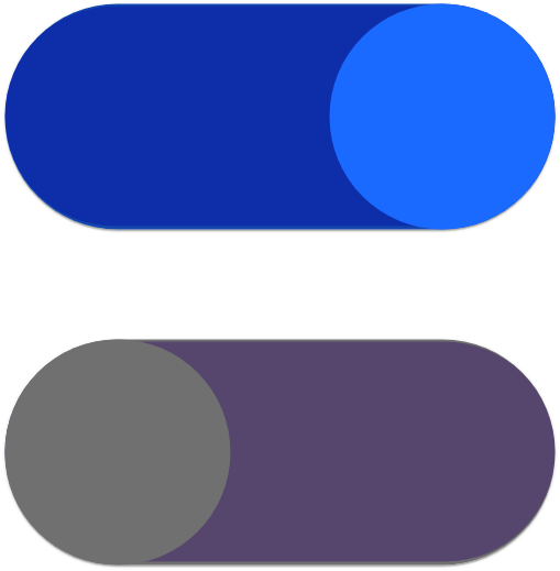 Ein aktivierter und ein deaktivierter Toggle-Button