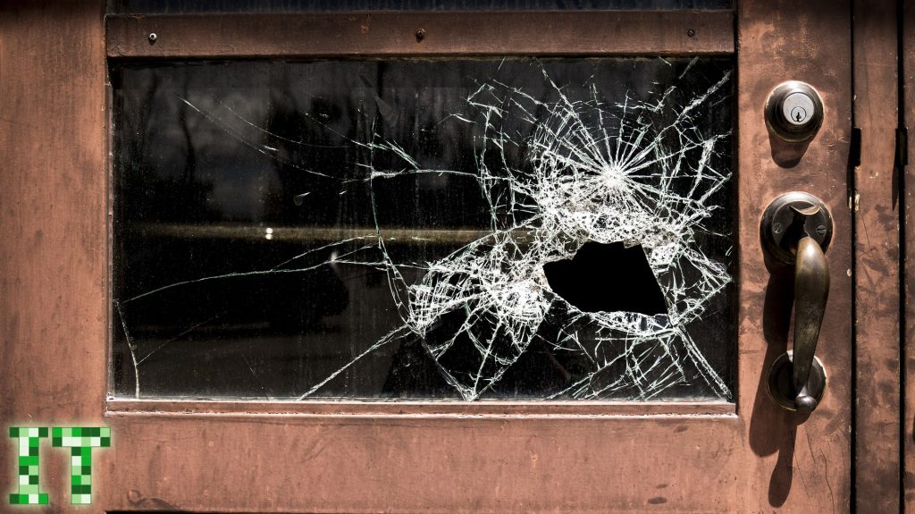 Ein zerbrochenes Fenster